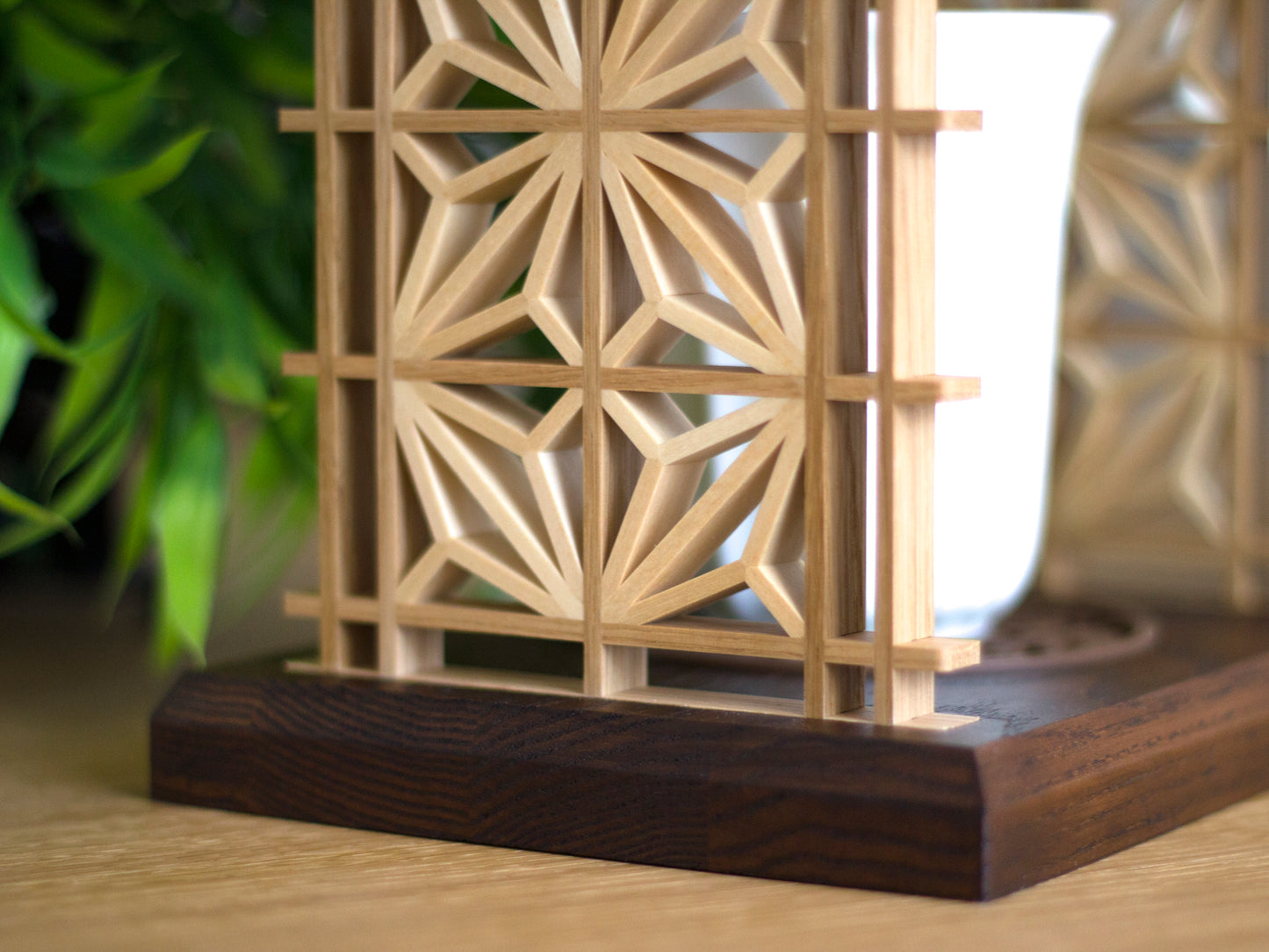 Pour over coffee stand in Kumiko style with ceramic brewer