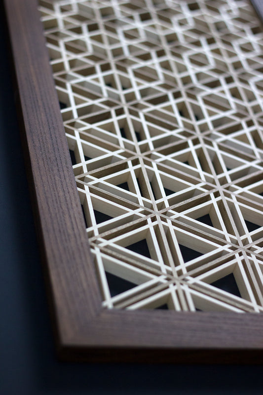 Fractal kumiko kit of Goma gara wall art