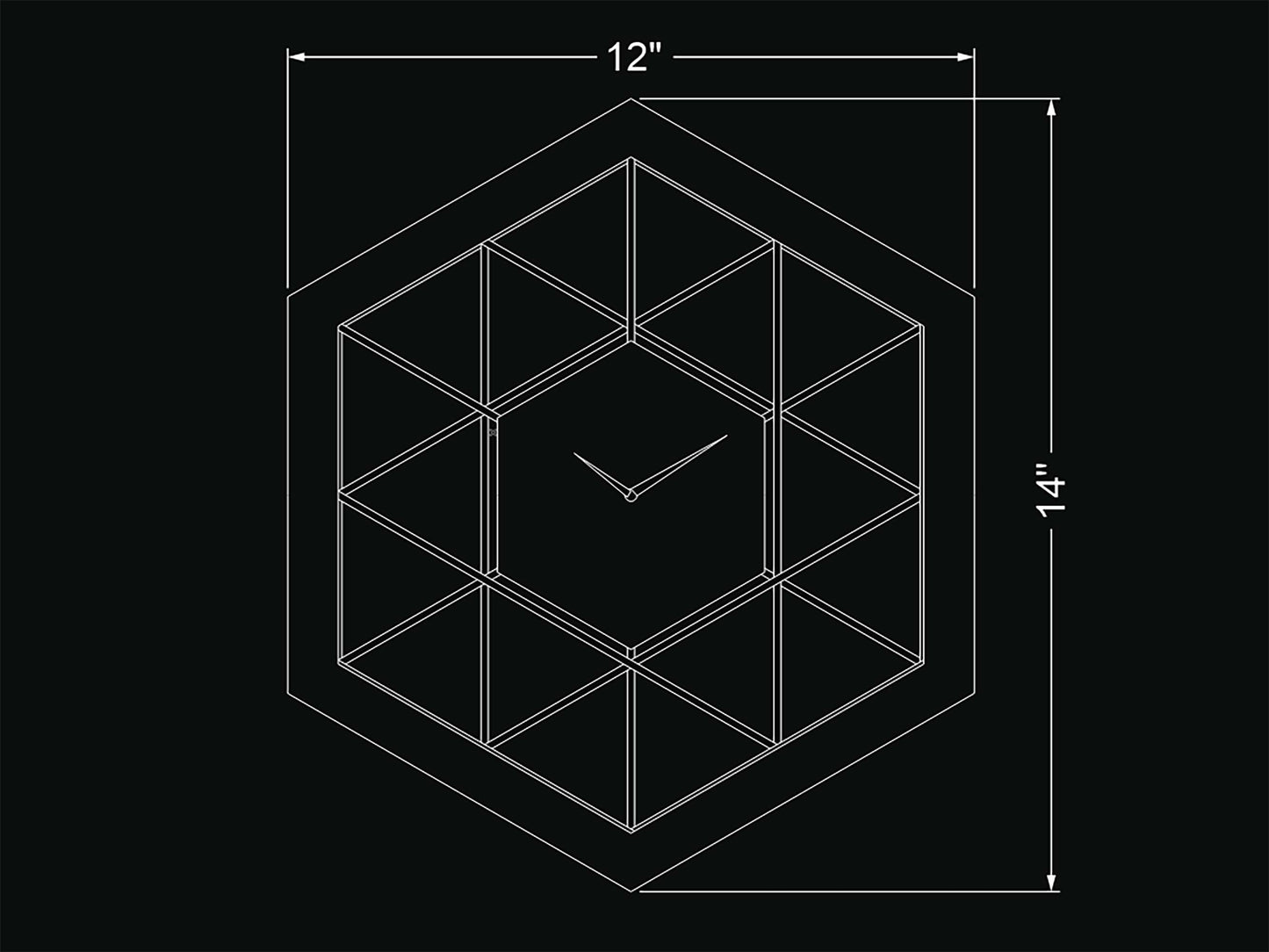 Kumiko wall clock assembly kit with wall mount- Kawari yae zakura (180 parts).