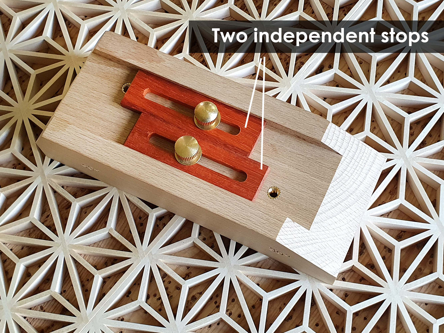 Kumiko jig (guide block) for 30-60 degrees with high precision