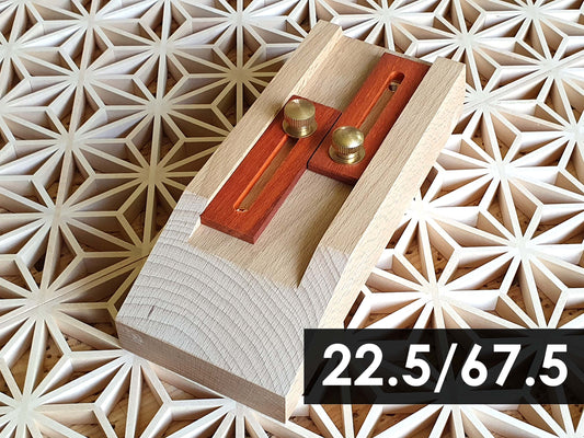 Kumiko jig (guide block) for 22.5-67.5 degrees with high precision