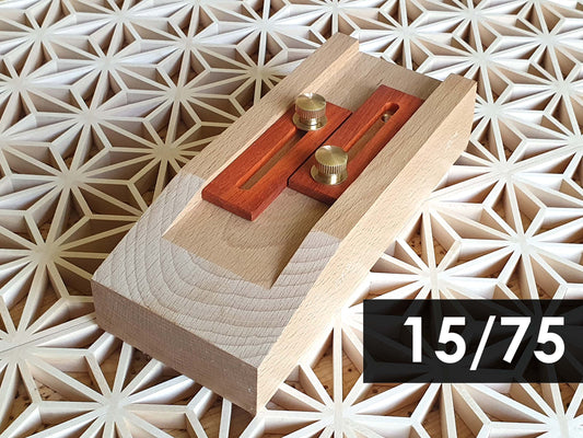 Kumiko jig (guide block) for 15-75 degrees with high precision