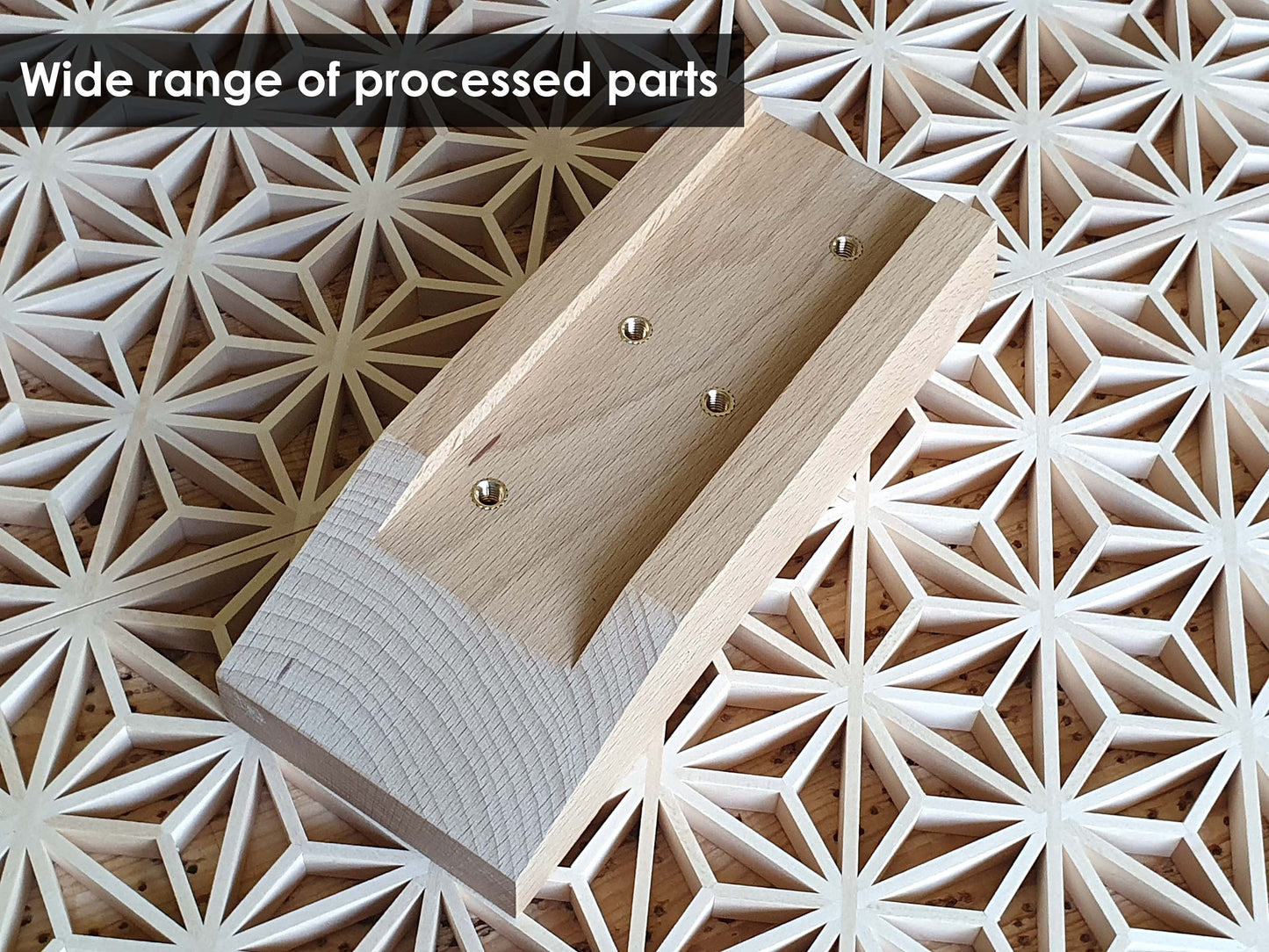 Kumiko jig (guide block) for 22.5-67.5 degrees with high precision