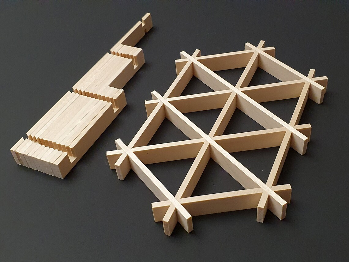 Kumiko kit. Blank jigumi assembly kit 10 cells