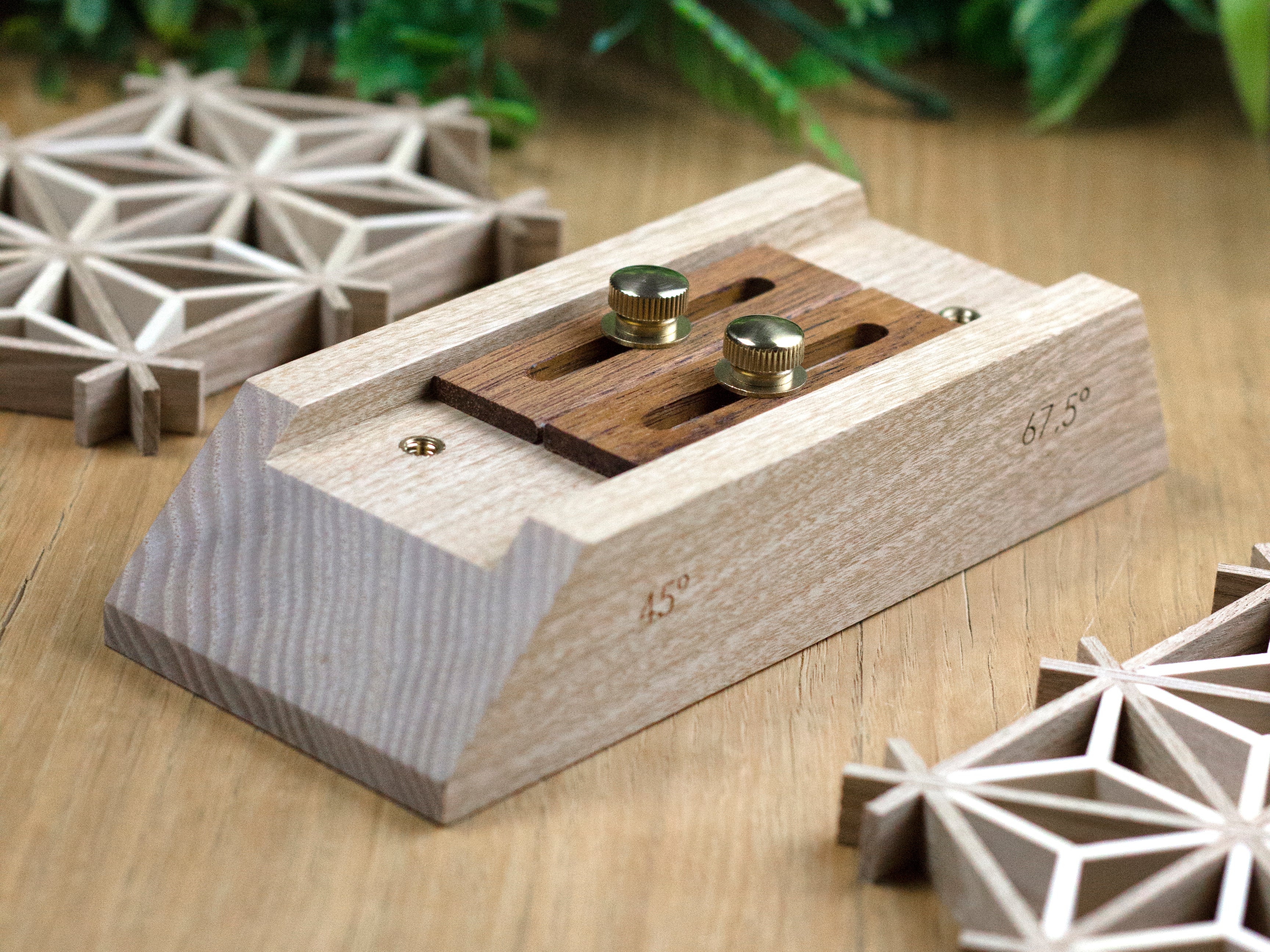 kumiko Kumiko jig (guide block) for 45-67.5 degrees with high precision