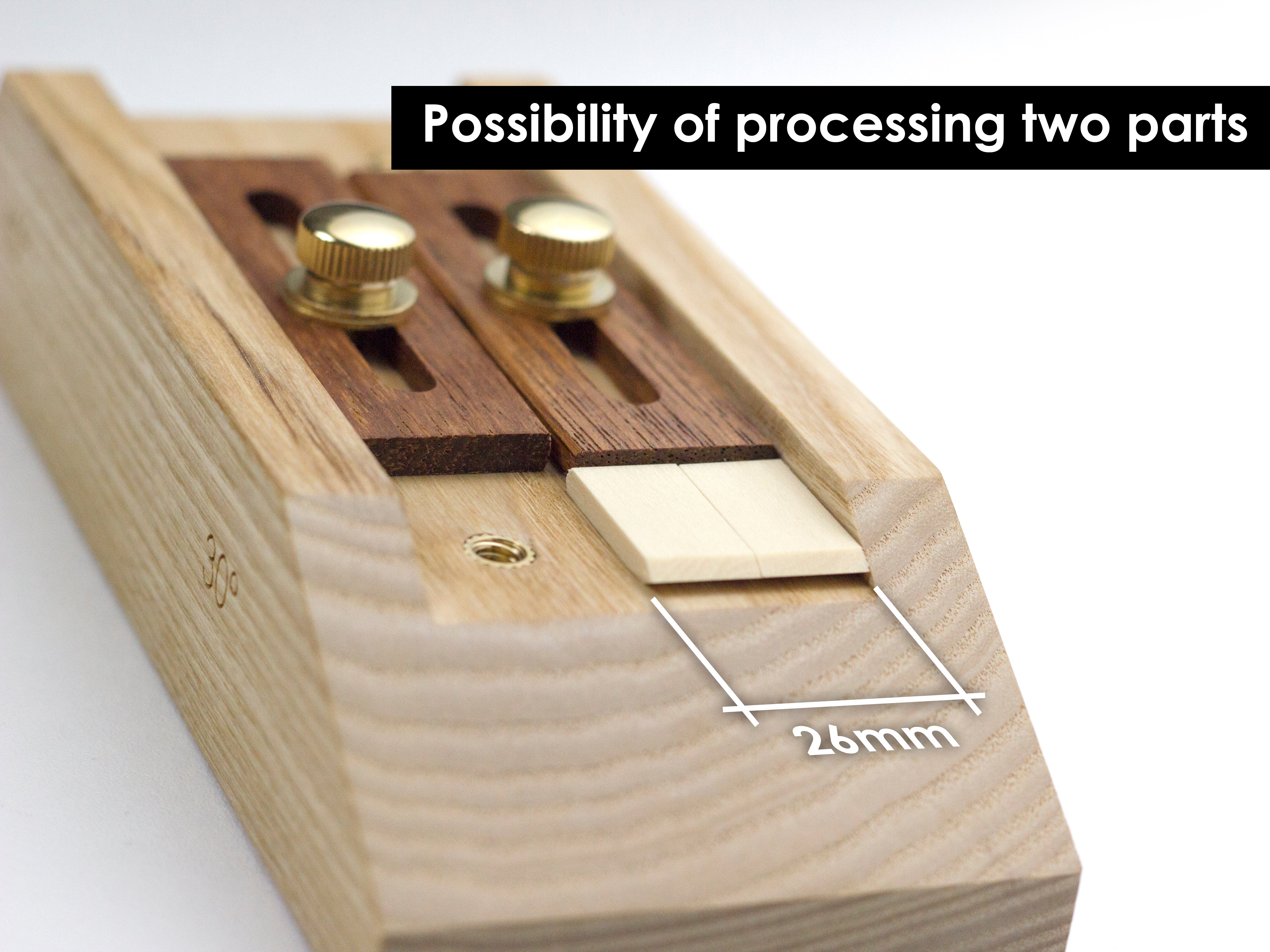 Kumiko jig (guide block) for 22.5-67.5 degrees with high precision