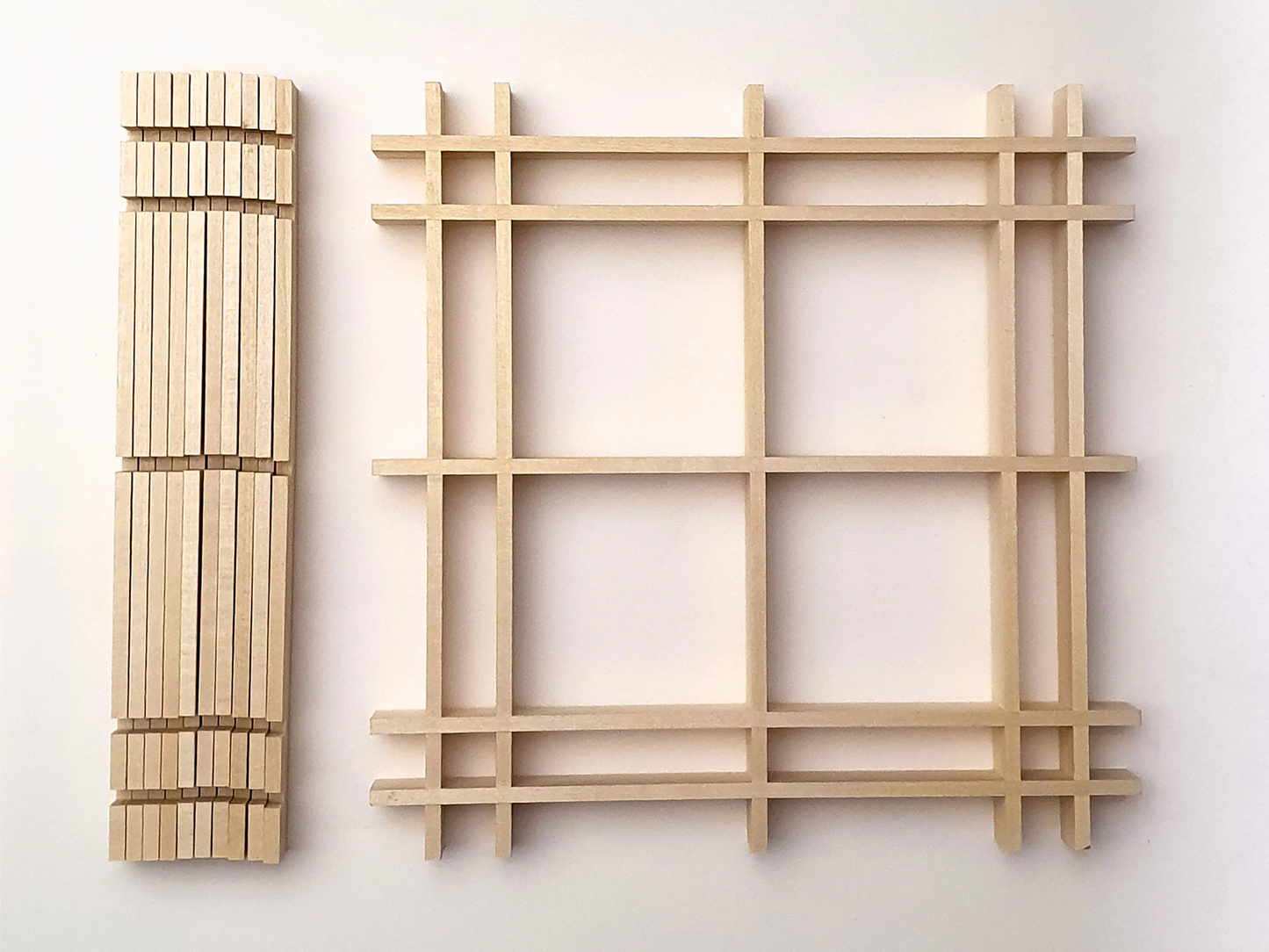 Kumiko grid for sqare pattern 4x4 (Basswood)