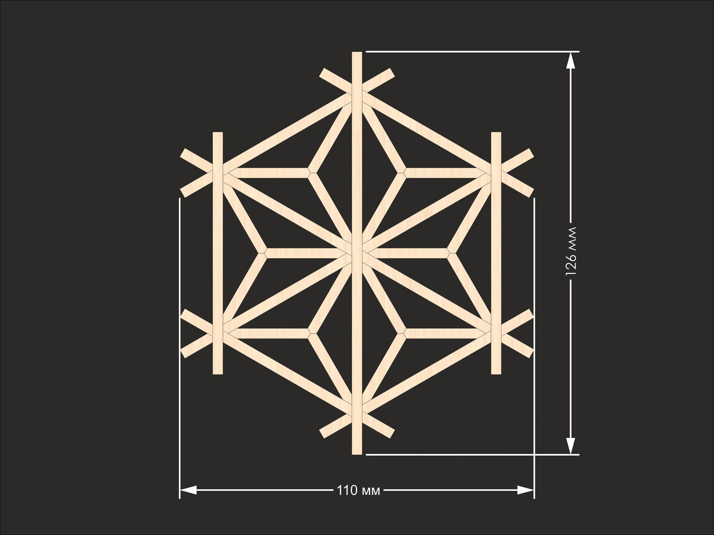 Blank jigumi kumiko kit 6 cells