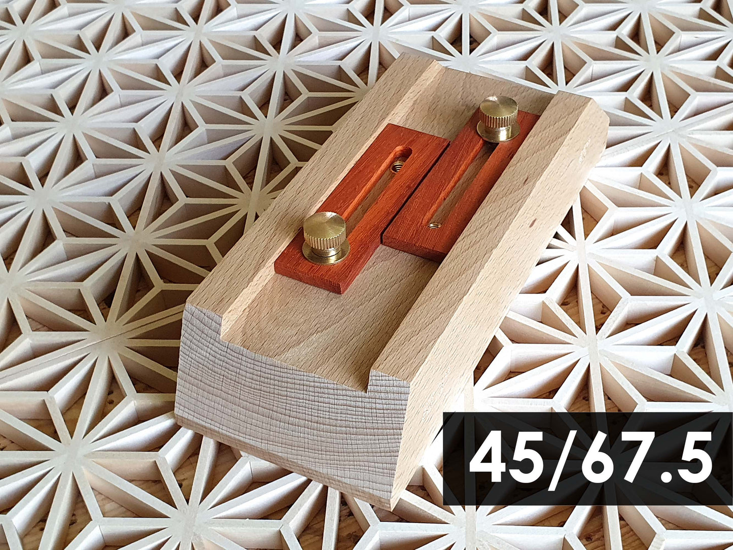 Kumiko jig (guide block) for 45-67.5 degrees with high precision