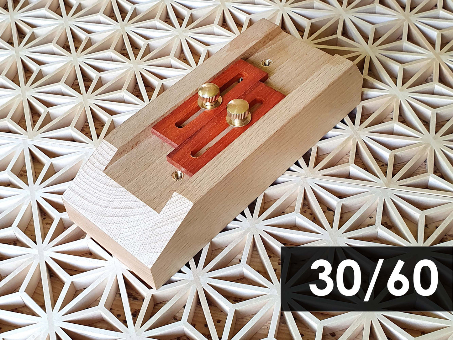 Kumiko jig (guide block) for 30-60 degrees with high precision