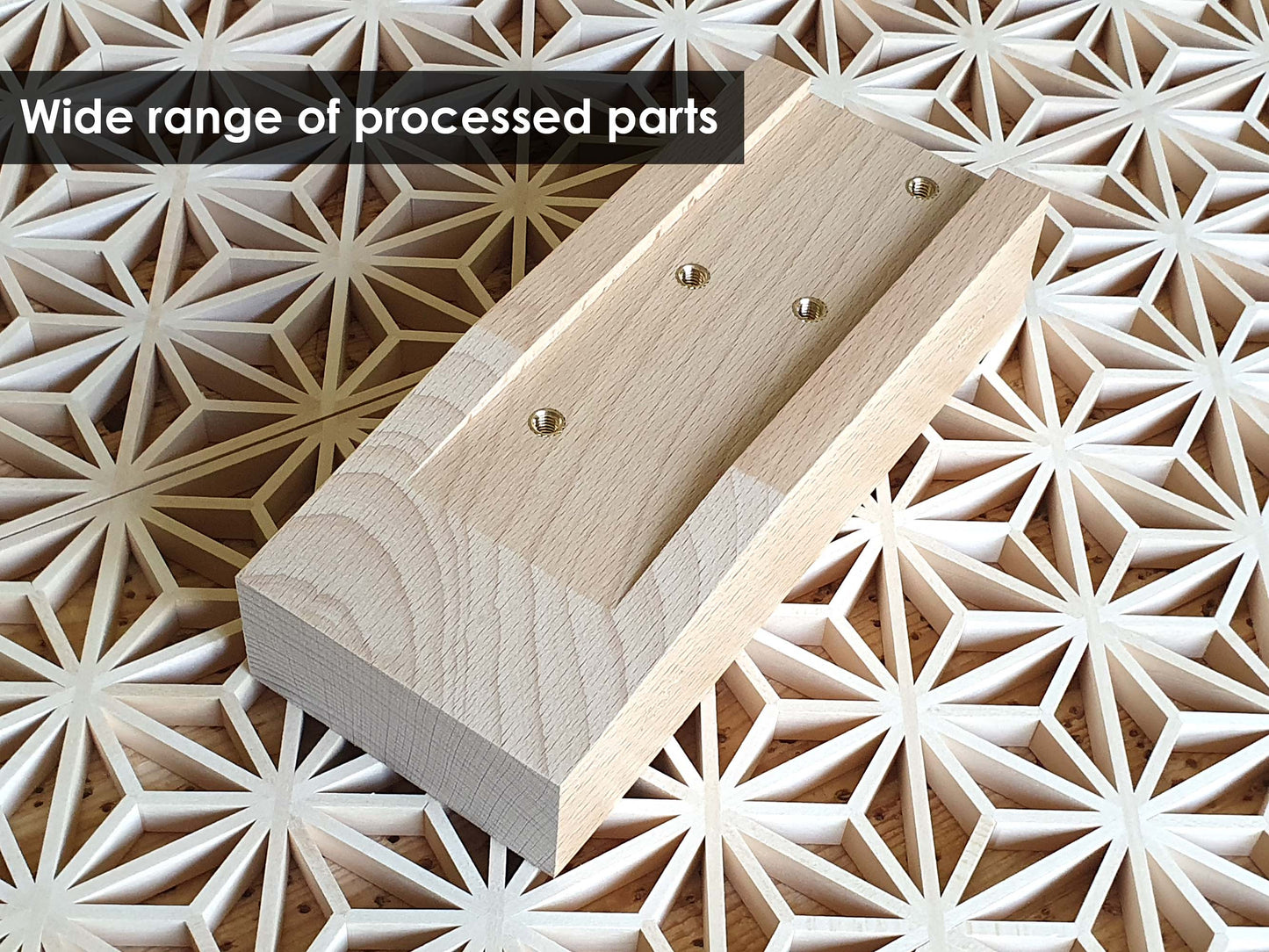 Kumiko jig (guide block) for 7.5-82.5 degrees with high precision