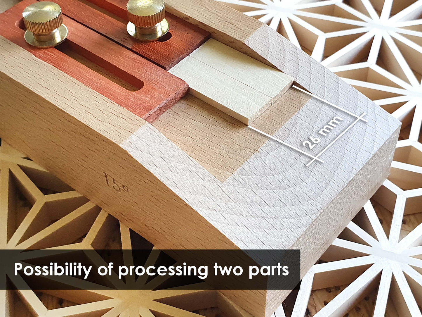 Kumiko jig (guide block) for 15-75 degrees with high precision